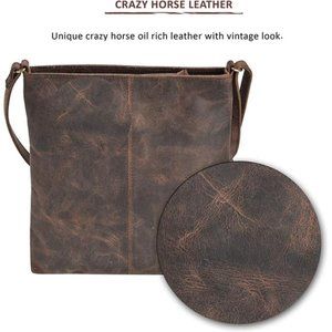 Leather Crossbody Purse for Women- Small